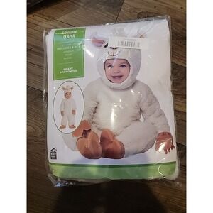 Llama Costume Baby Infant Jumpsuit Hood Booties Halloween Easter Photoshoot 6-12